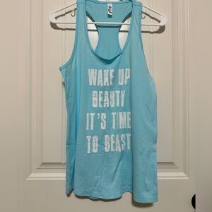 Next Level Apparel Sky Blue Motivational Tank Top